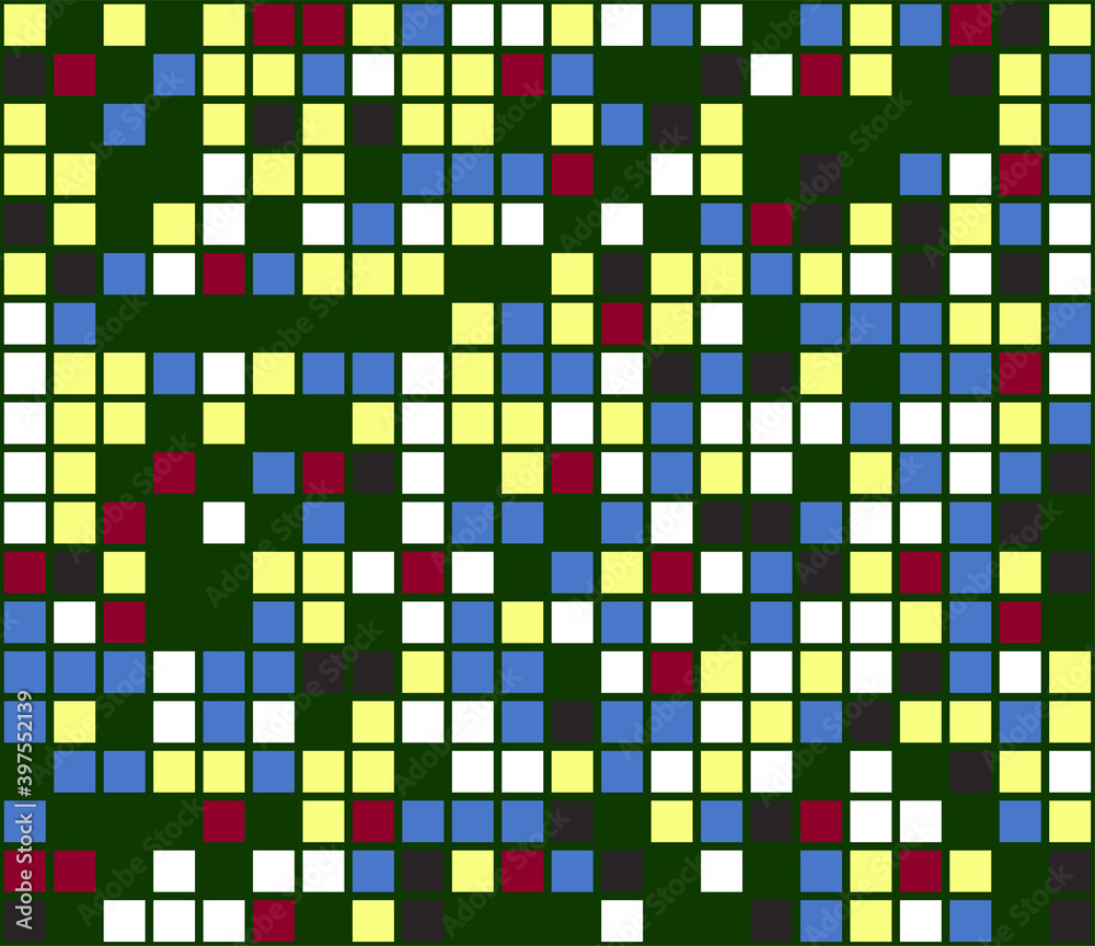 Fototapeta premium Color mosaic. Colorful background. Abstract seamless pattern. Vector illustration.