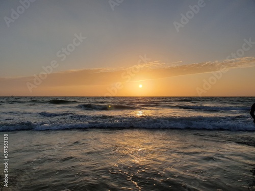 sunset on the beach