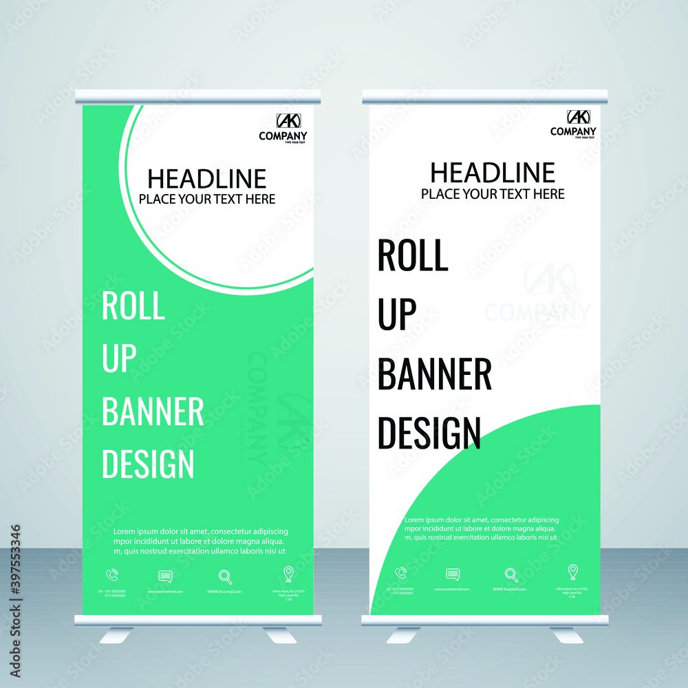 Rollup banner design Vector