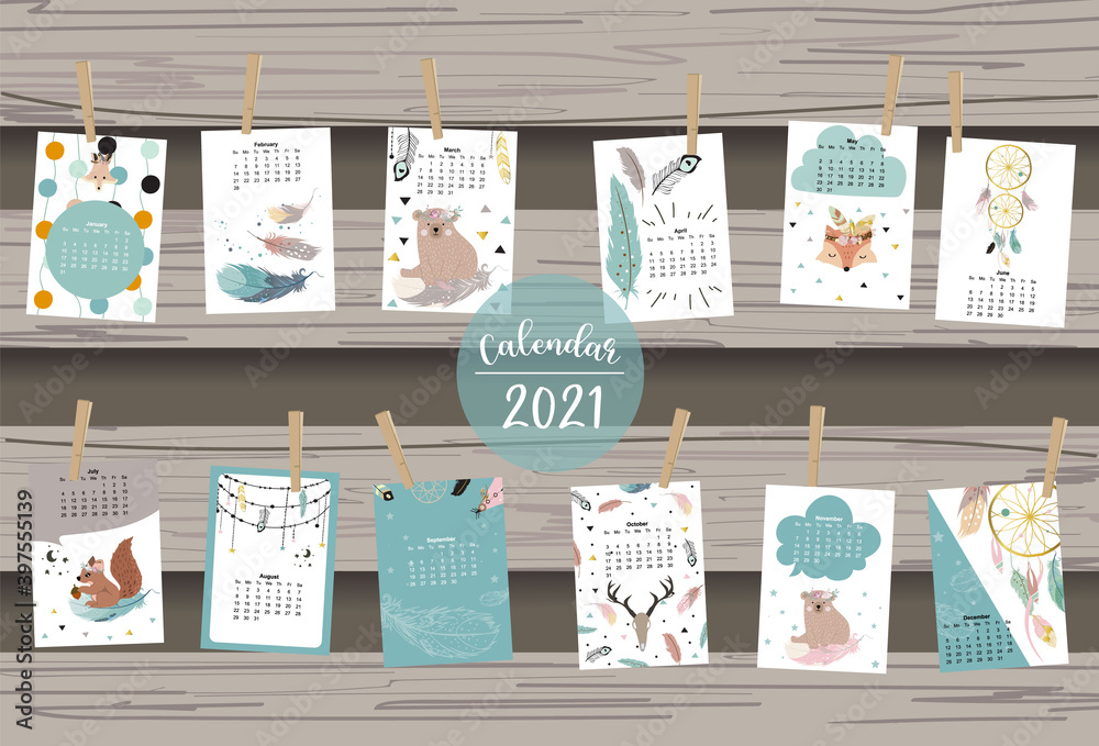 cute-animal-calendar-2021-with-bear-feather-dreamcatcher-for-children