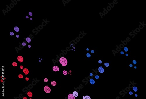 Dark Blue, Red vector template with bubble shapes.