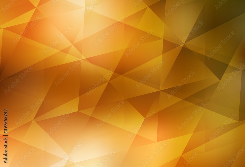 Light Orange vector polygon abstract background. Light Orange vector polygon abstract background.