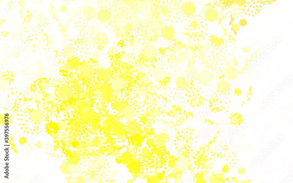 Light Green, Yellow vector natural background with flowers, roses. Light Green, Yellow vector natural background with flowers, roses.