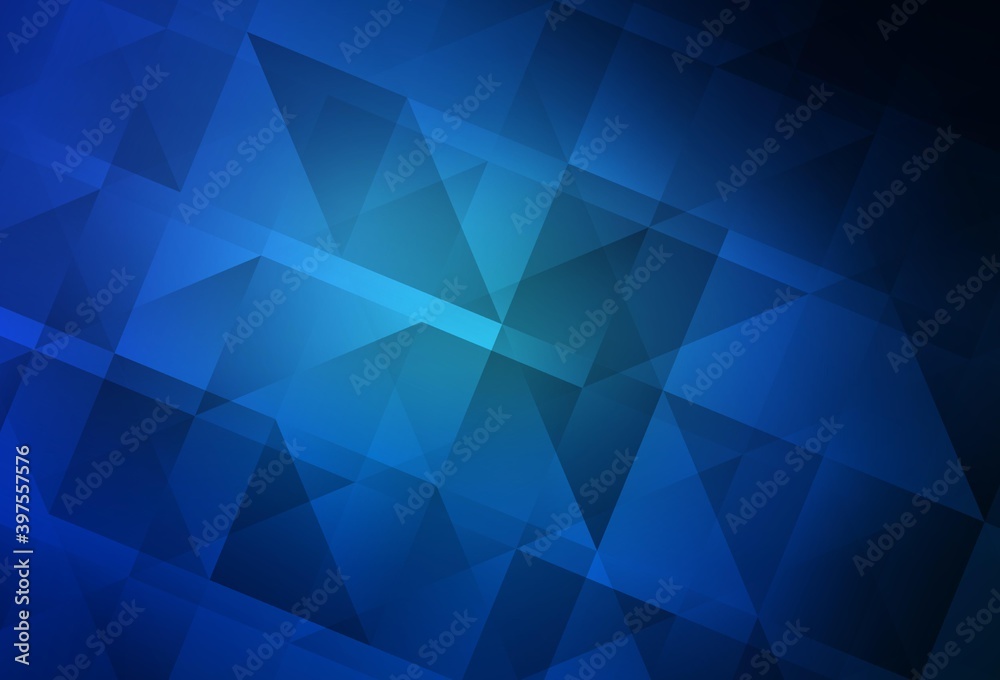 Dark BLUE vector abstract polygonal pattern. Dark BLUE vector abstract polygonal pattern.