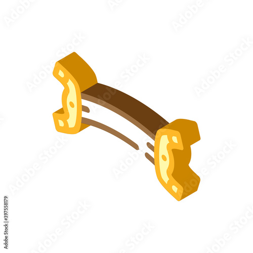bridge of violin glyph icon vector illustration