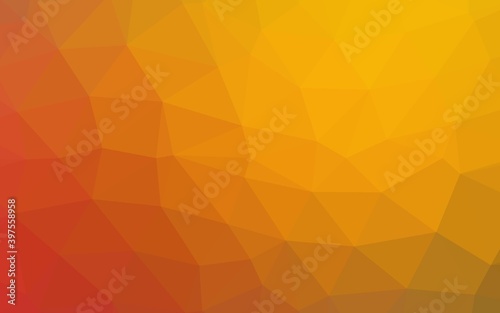 Light Yellow  Orange vector low poly texture.