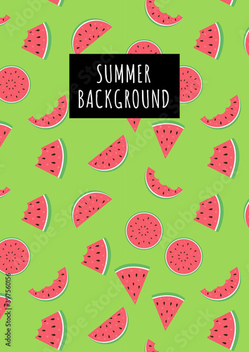 Seasonal summer natural background. Vector Illustration. eps10
