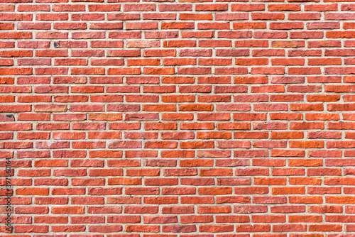 Red brick wall texture background.