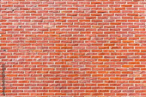 Red brick wall texture background.