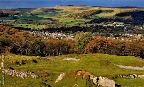 Canvas Print Buxton from Grin Low Derbyshire Dales