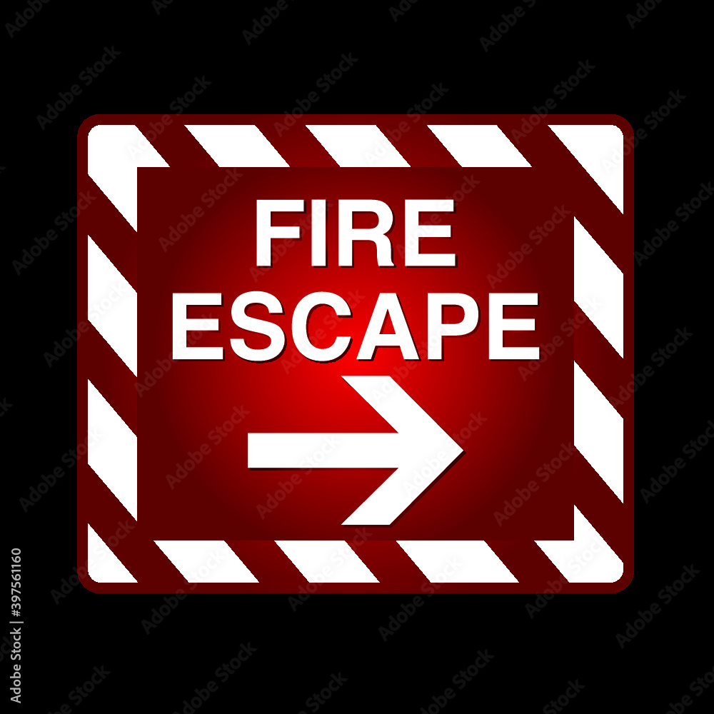 Obraz premium Fire Escape - Emergency Sign