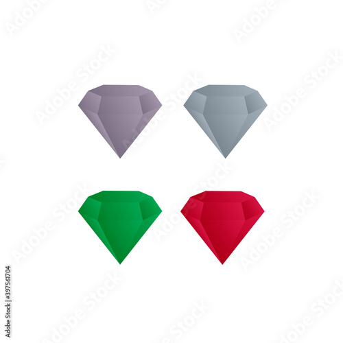 Diamond. Precious stones, vector illustration. Brilliant