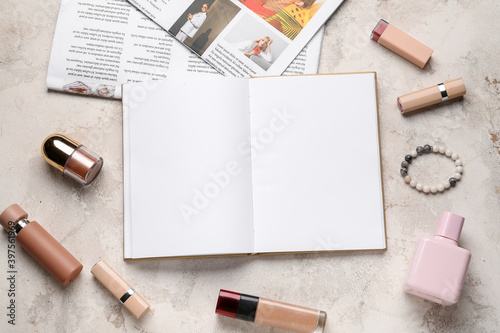 Book with female accessorie...