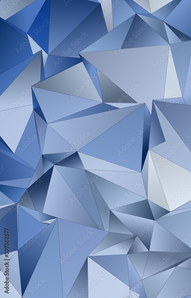 3d Triangles, abstract  background. Design wallpaper.