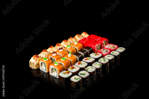 fresh fish sushi set. Japanese food