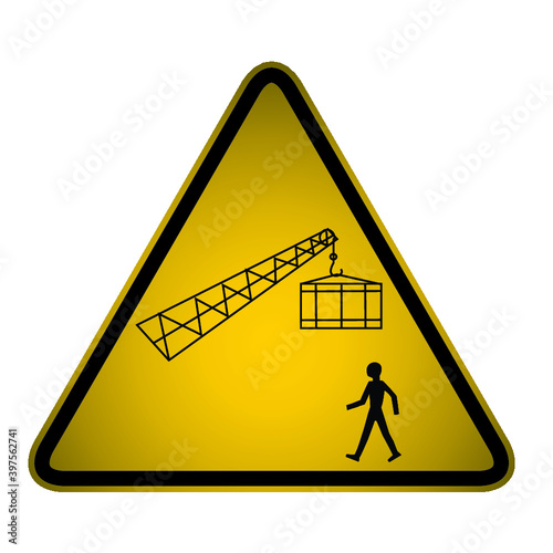 Warning, Overhead Risk Sign