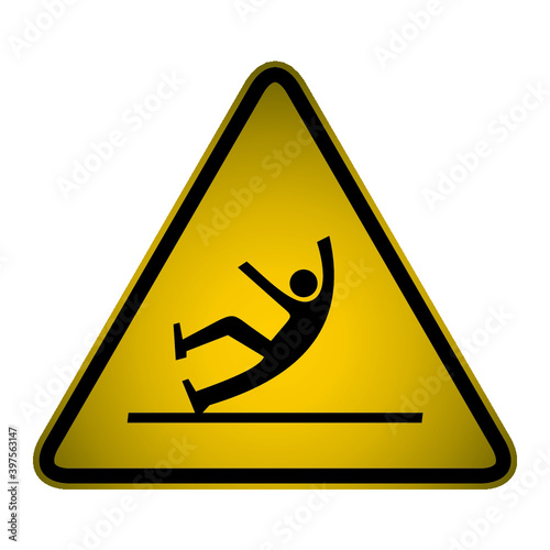 slippery warning sign