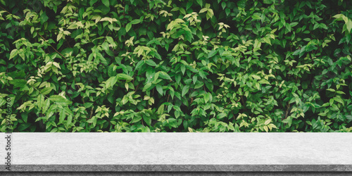 White marble table top on blur Nature and bokeh background