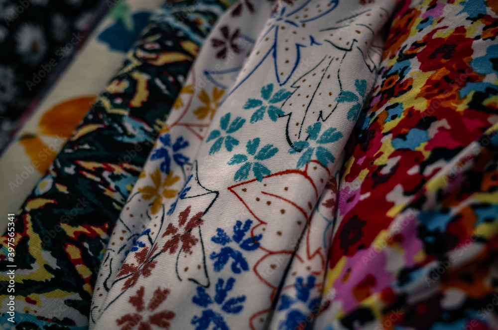 fabric in a market fabric in a market