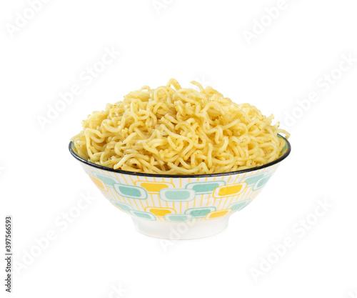 Plain Maggi Noodles, Instant Masala Maggi Isolated on White Background
