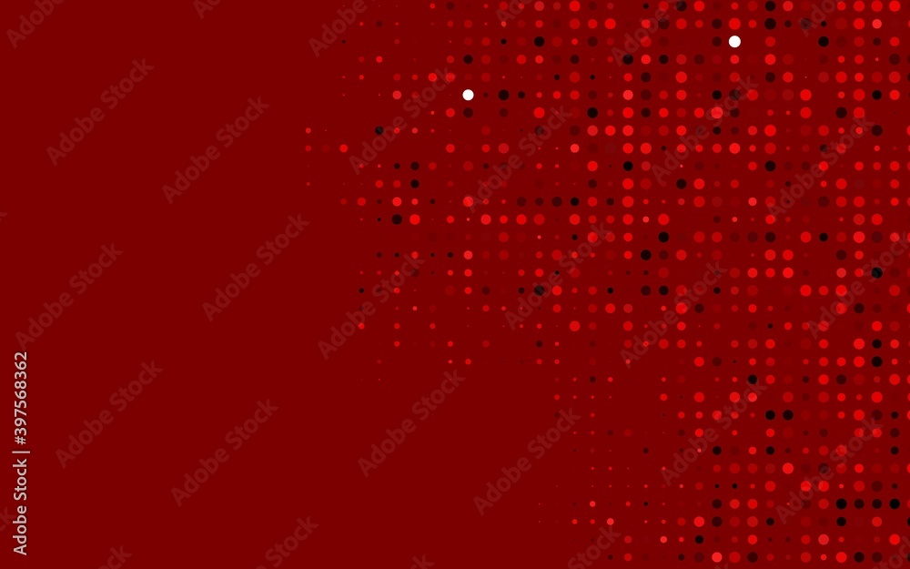 Dark Red vector background with bubbles. Dark Red vector background with bubbles.