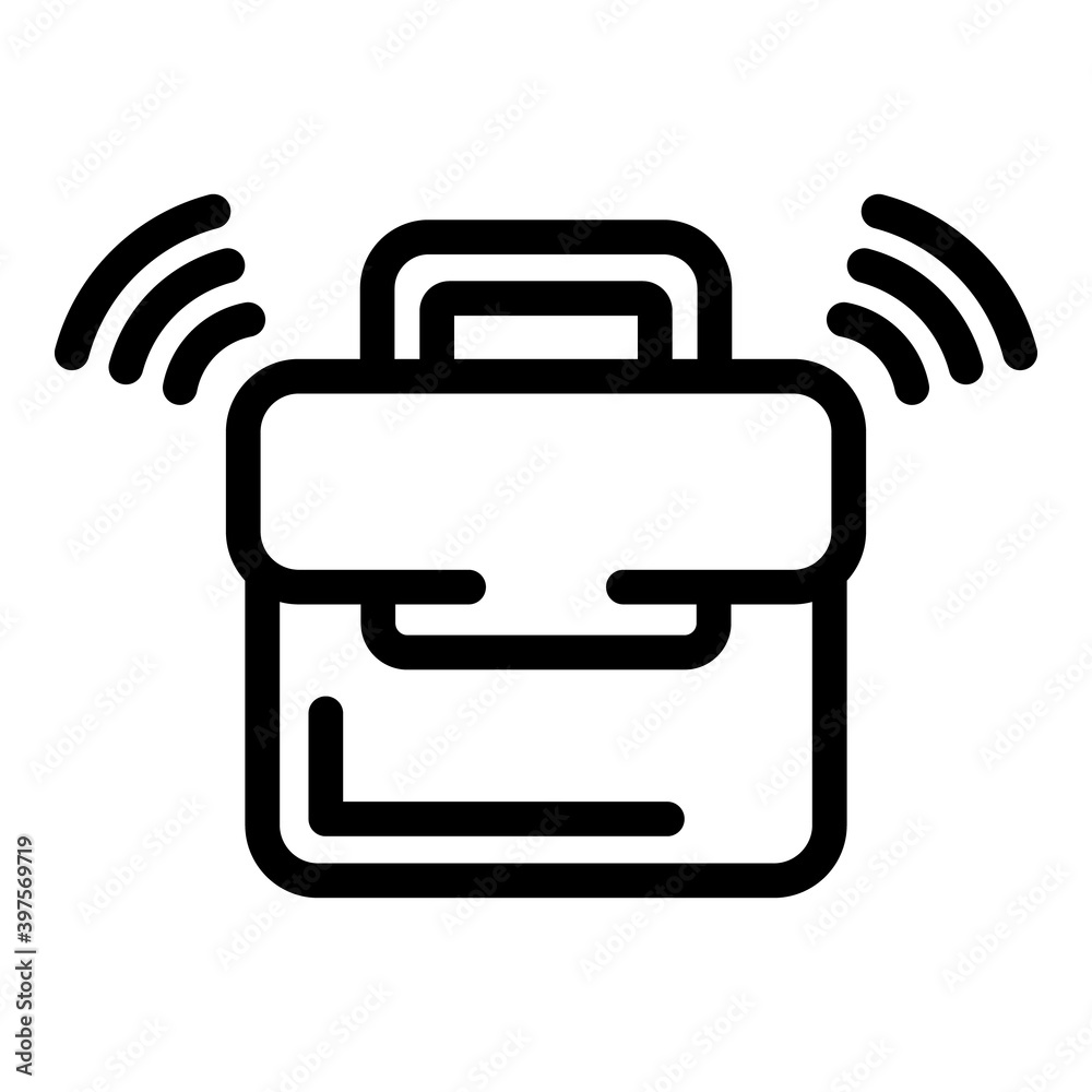 Worker suitcase icon. Outline worker suitcase vector icon for web design isolated on white background Worker suitcase icon. Outline worker suitcase vector icon for web design isolated on white background