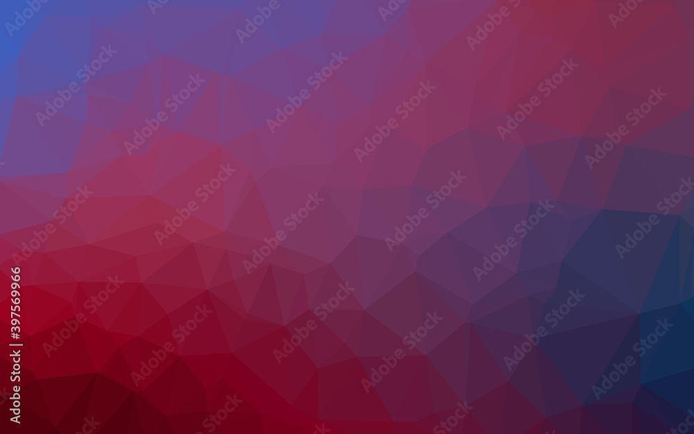 Dark Blue, Red vector abstract polygonal cover. Dark Blue, Red vector abstract polygonal cover.