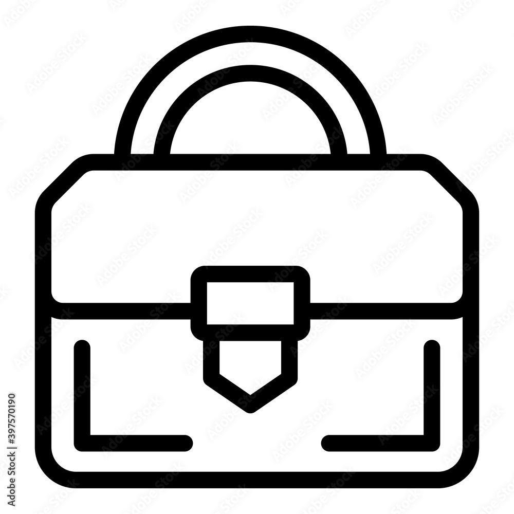 Business briefcase icon. Outline business briefcase vector icon for web design isolated on white background Business briefcase icon. Outline business briefcase vector icon for web design isolated on white background