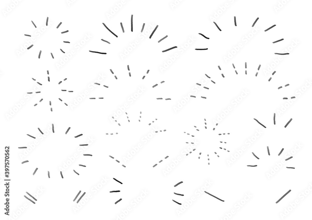 おしゃれでシンプルな手書き風素材のセット 見出し Illustration Stock Adobe Stock
