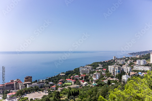 Crimea. Yalta. Beautiful palaces, green parks and cozy city streets. © algrigo