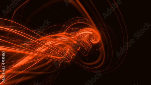 Glowing Lines Particles Flow Multi color strings, Rays Backdrop illustration background.