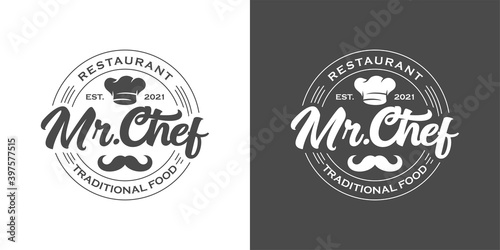 Master Chef Logo Design Vector Template 
