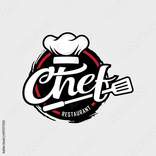 Kitchen Chef Logo Design Vector Template