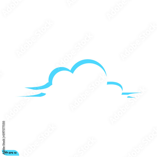 Icon vector graphic of Cloud Blue
