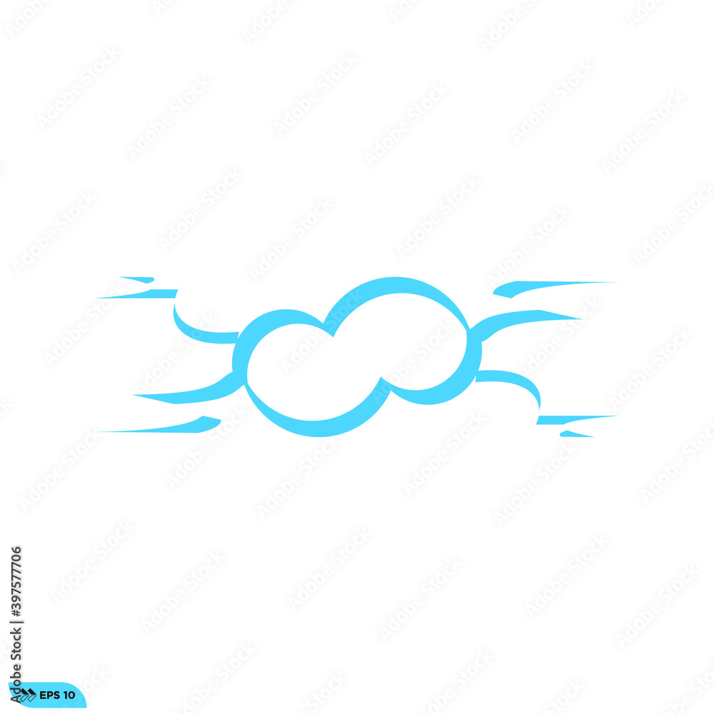 Icon vector graphic of Cloud Blue