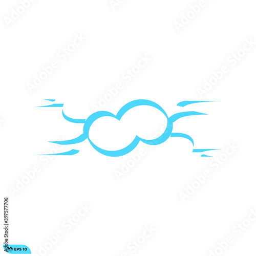 Icon vector graphic of Cloud Blue