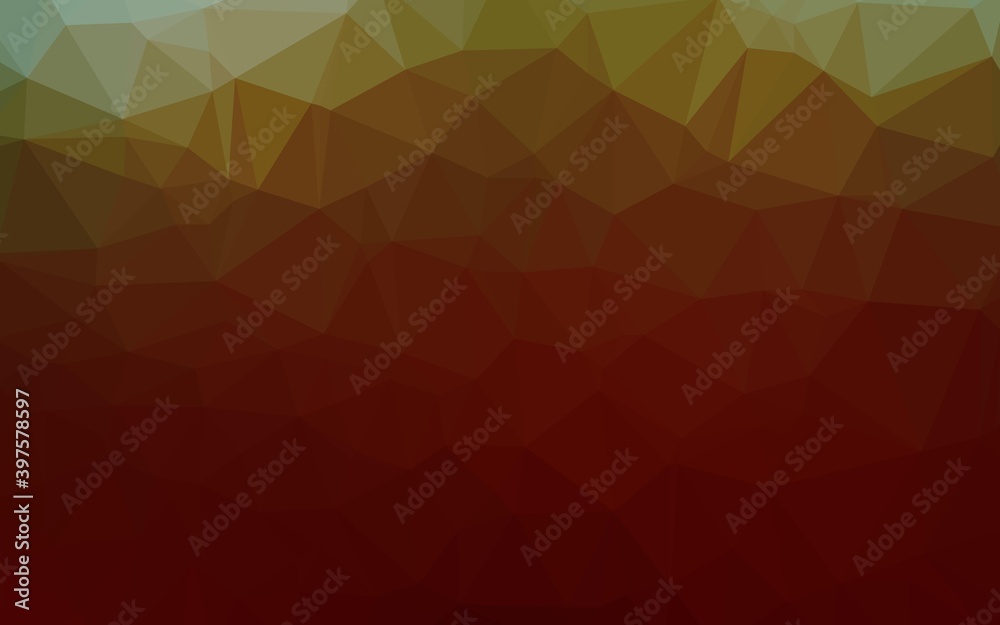 Dark Green, Red vector low poly layout. Dark Green, Red vector low poly layout.