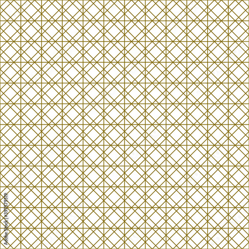 Seamless pattern in style Kumiko zaiku in brown lines.