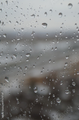 raindrops on window
