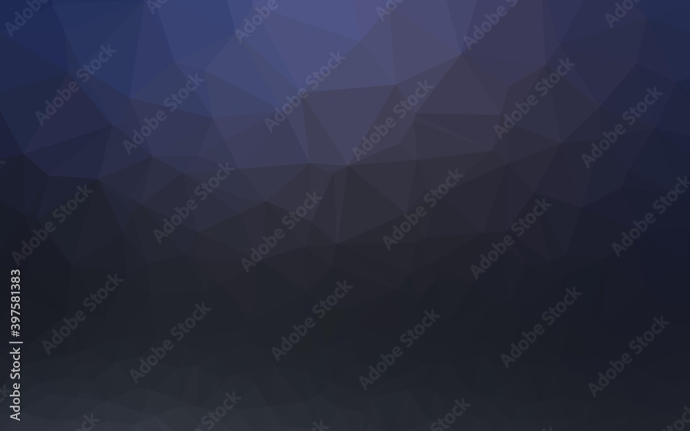 Dark BLUE vector abstract polygonal layout. Dark BLUE vector abstract polygonal layout.
