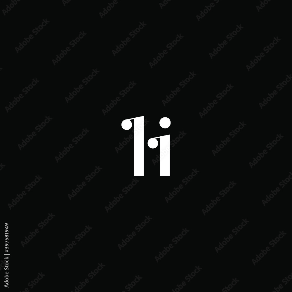 L I letter logo abstract design on black color background. li monogram - obrazy, fototapety, plakaty 