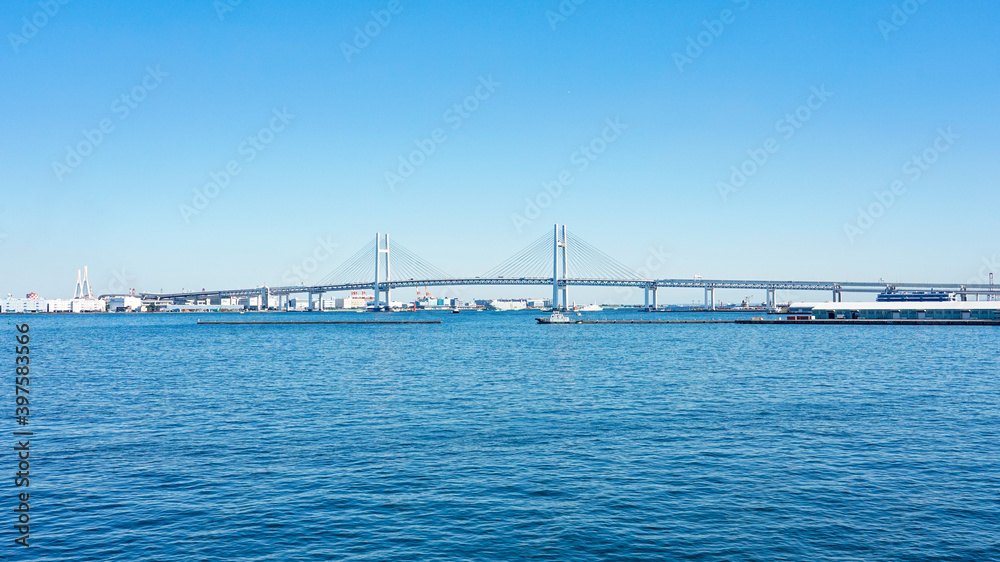 大さん橋ふ頭から横浜ベイブリッジ