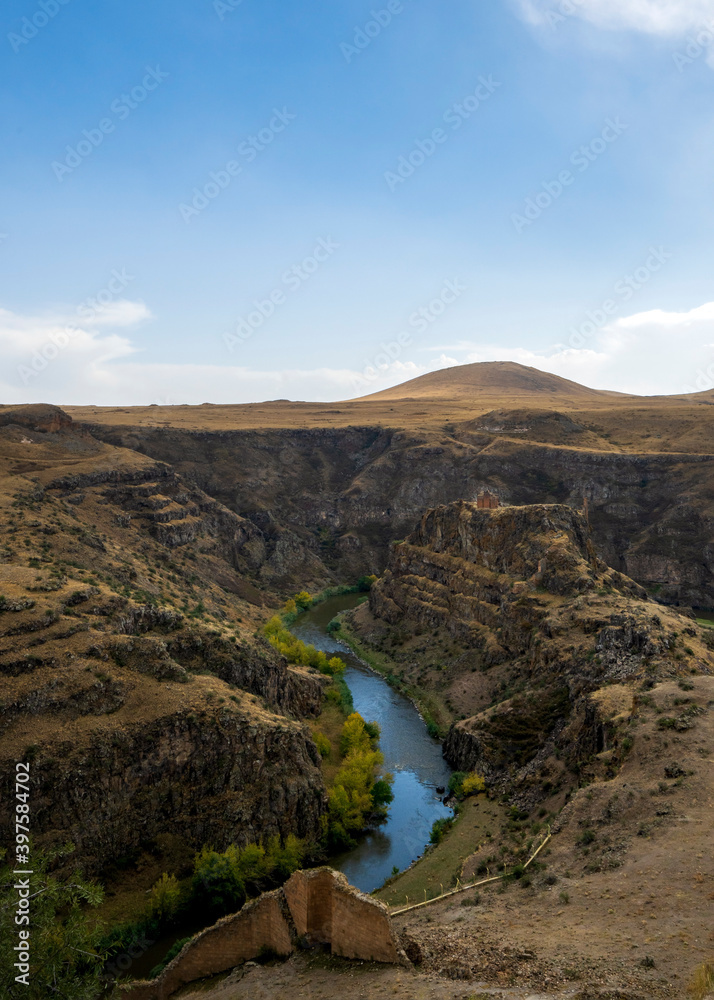 Kizkale Monastery in Ani. Ani was an important Armenian city, one of the largest in its time, now a World Heritage Site in modern Turkey close to the border of Armenia. Kizkale Monastery in Ani. Ani was an important Armenian city, one of the largest in its time, now a World Heritage Site in modern Turkey close to the border of Armenia.