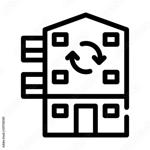 house ranovation line icon vector illustration black photo