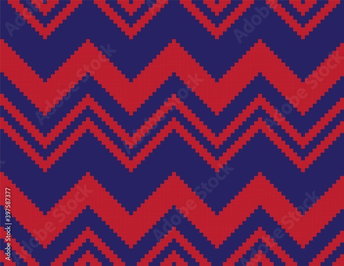 Red Chevron Seamless Pattern Background