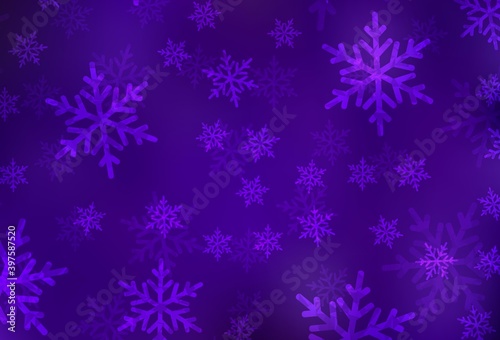 Dark Purple vector backdrop in holiday style.