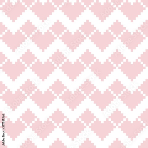 Pink Chevron Seamless Pattern Background