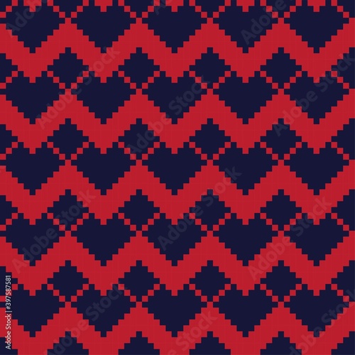 Red Chevron Seamless Pattern Background