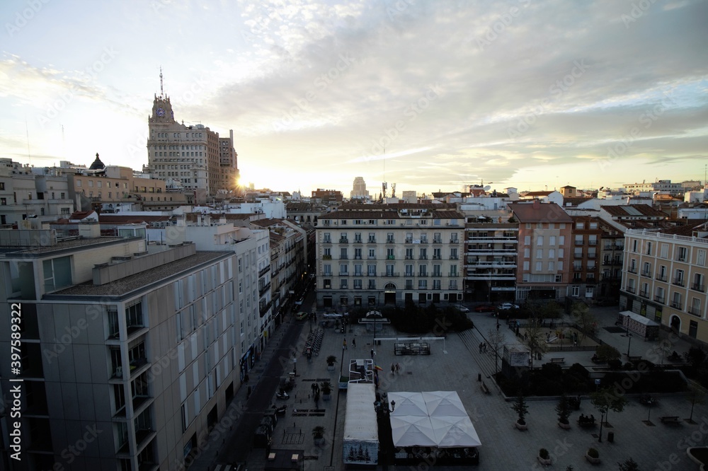 Sonnenuntergang über Madrid