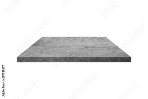 Concrete shelf isolated on white background with clipping path.
